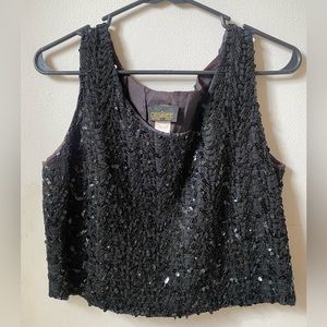 VINTAGE beaded crop top